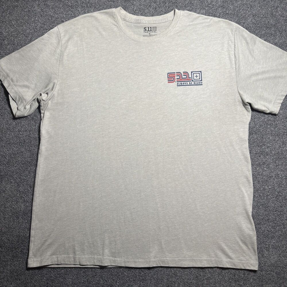 5.11 Tactical Tshirt Mens XL Logo Grey Short Sleeve Crew Neck Always Be Ready